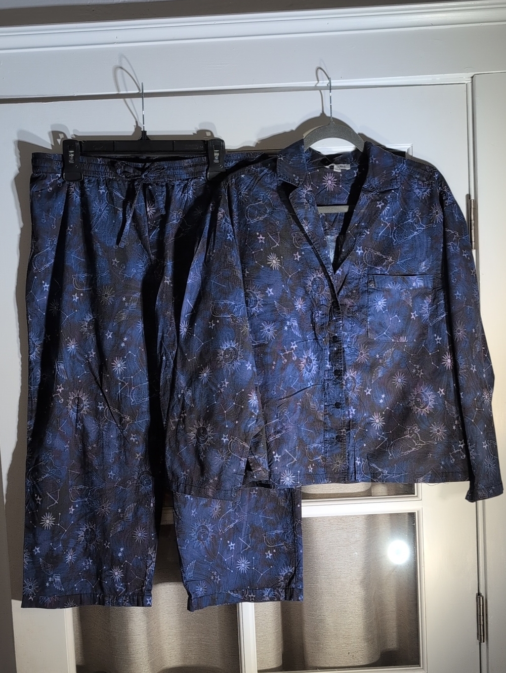 Johnny Was Navy Celestial Print Pajama Set